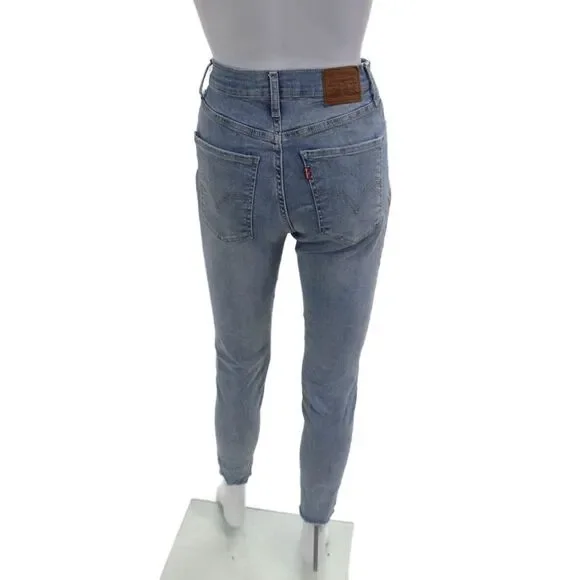 Levis Women Skinny Ankle Jeans Light Blue Mid Rise Size 29 - Picture 3 of 5
